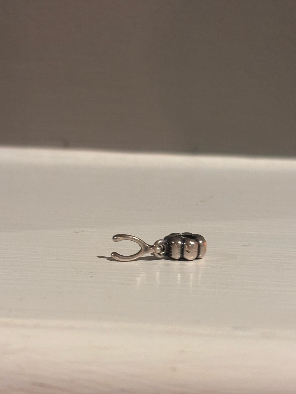 Sterling Silver Barrel Charm Pendant in Silver